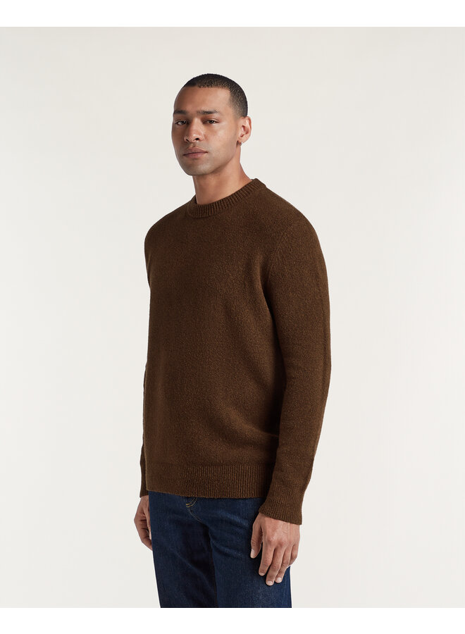 Denham Pullover Crew Knit Wren Brown