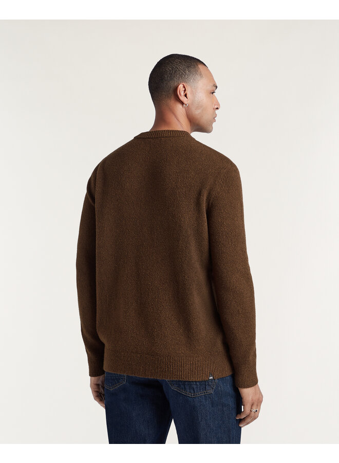 Denham Pullover Crew Knit Wren Brown