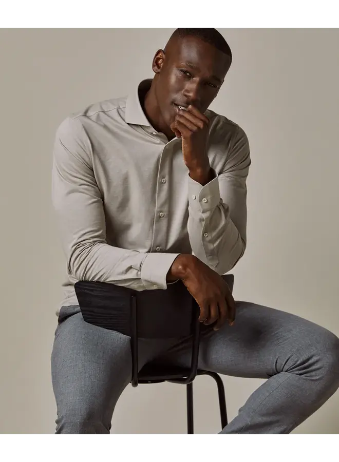 Profuomo Shirt Japanese Knitted Beige