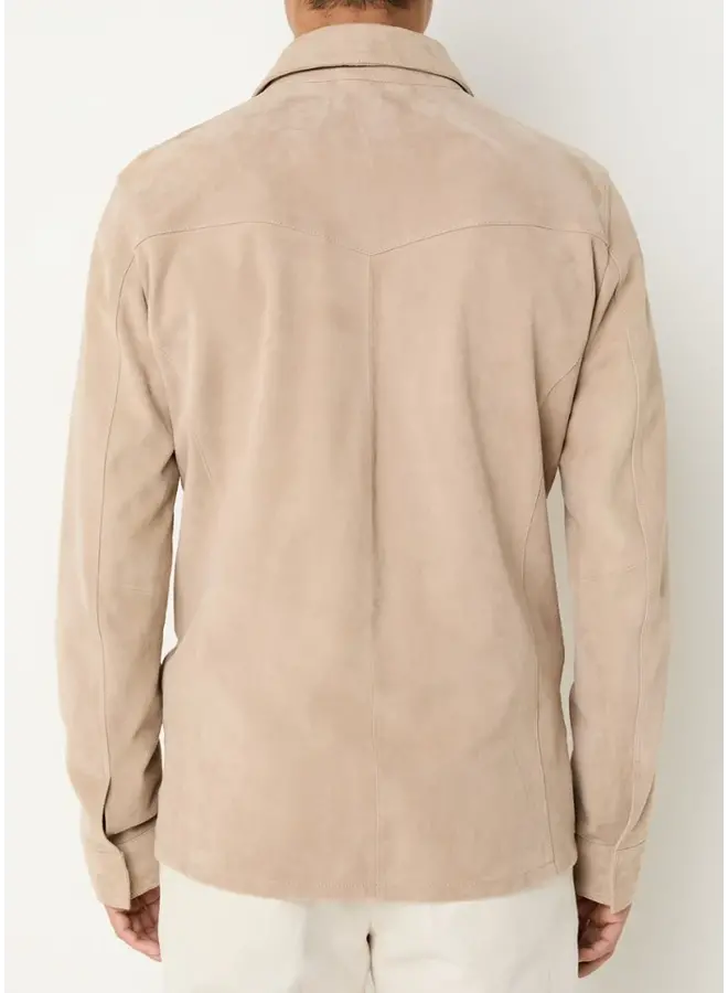 Profuomo Overshirt Suede Beige