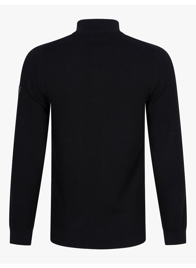 Cavallaro Pullover Merino Half Zip Black