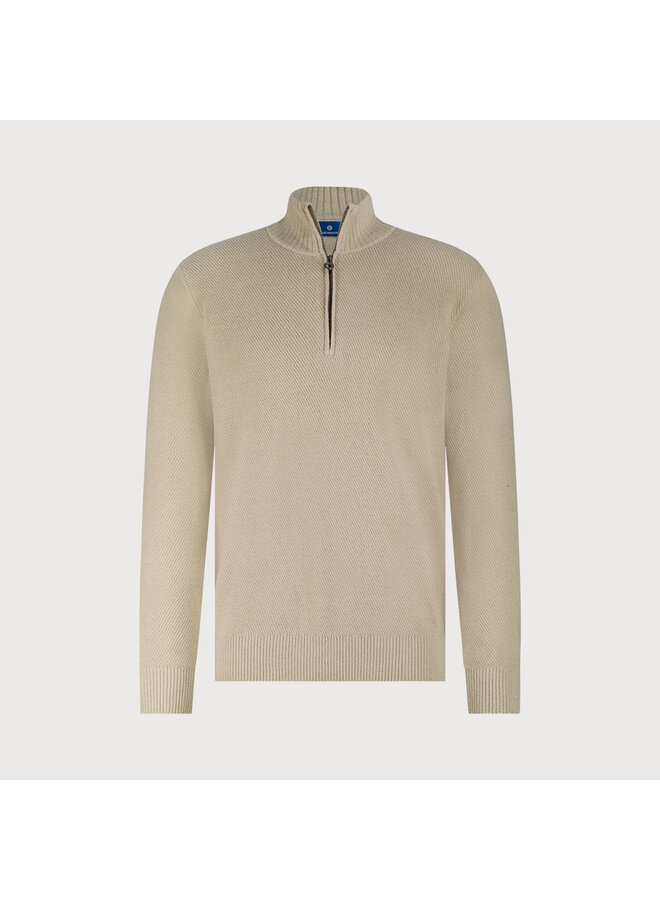 Blue Industry Pullover Half Zip Chenille Stone