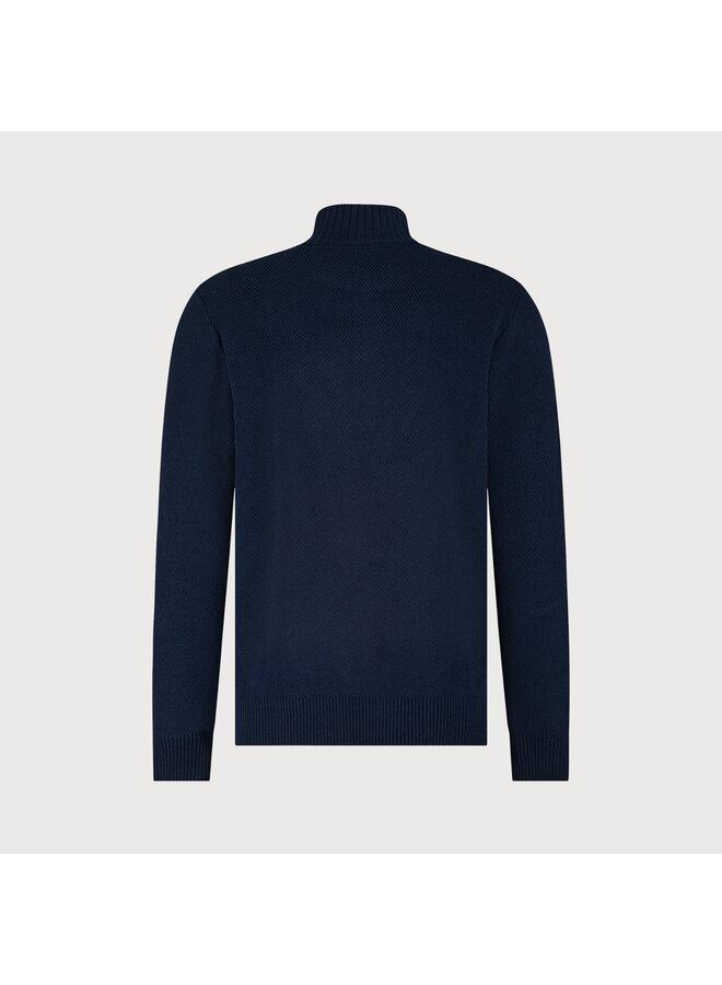 Blue Industry Pullover Half Zip Chenille Navy