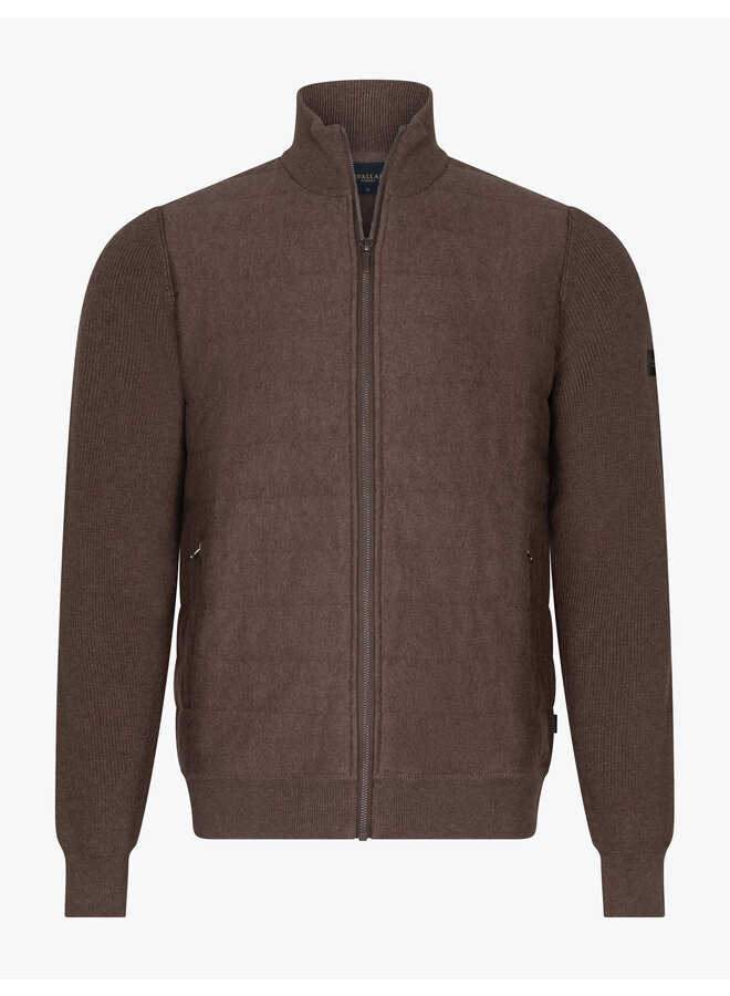 Cavallaro Cardigan Giono Full Zip Brown