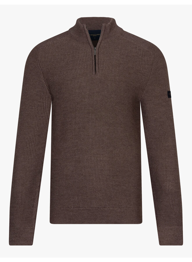 Cavallaro Pullover Sagio Half Zip Taupe