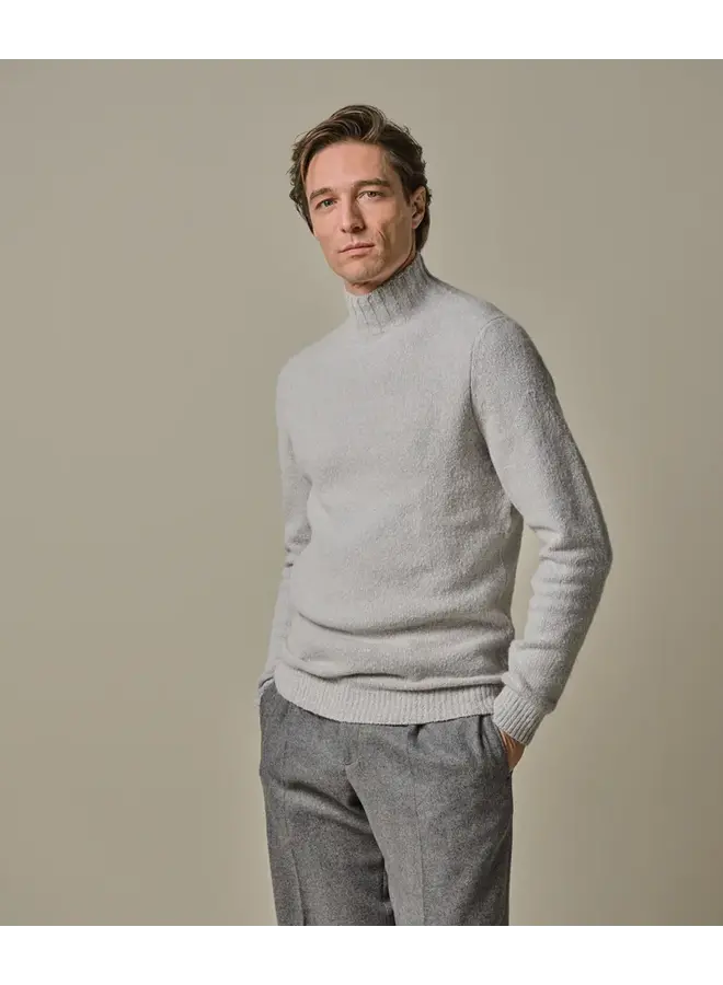 Profuomo Pullover Mock Neck Grey