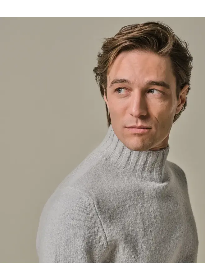 Profuomo Pullover Mock Neck Grey