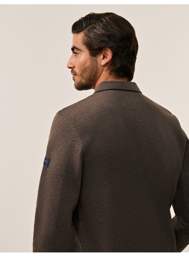 Cavallaro Polo Sweat Ricava Brown Melange