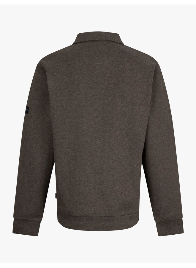 Cavallaro Polo Sweat Ricava Brown Melange