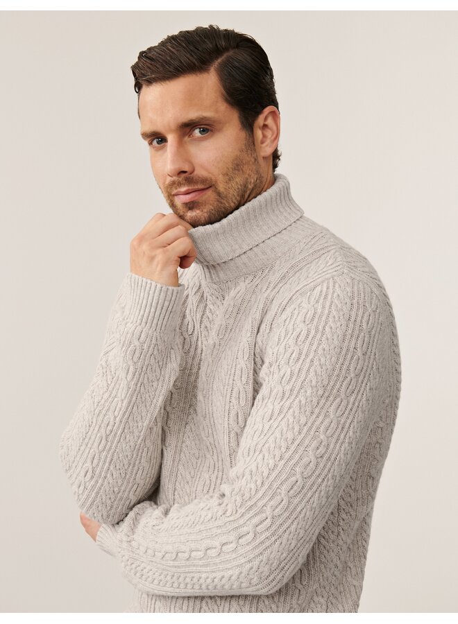 Cavallaro Pullover Mergio Roll Neck Kit/L Beige