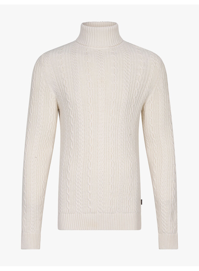 Cavallaro Pullover Mergio Roll Neck Off White