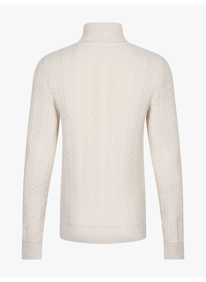Cavallaro Pullover Mergio Roll Neck Off White