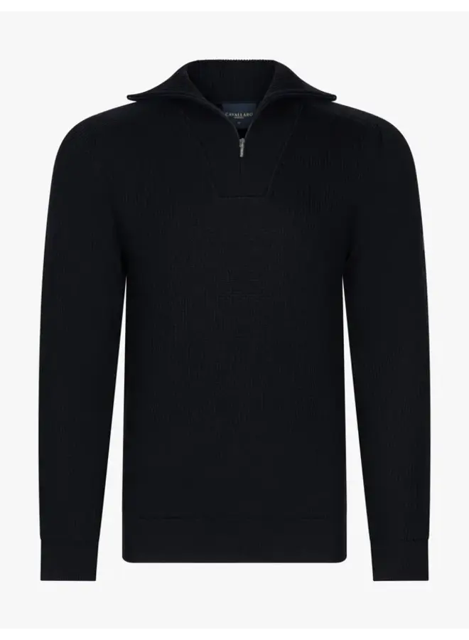 Cavallaro Pullover Corsico Half Zip Dark Blue
