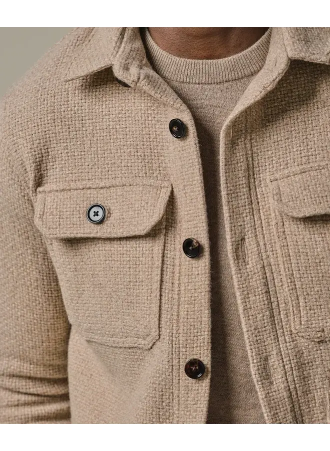 Profuomo Overshirt Structure Sand