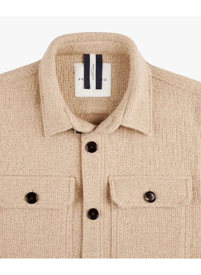 Profuomo Overshirt Structure Sand