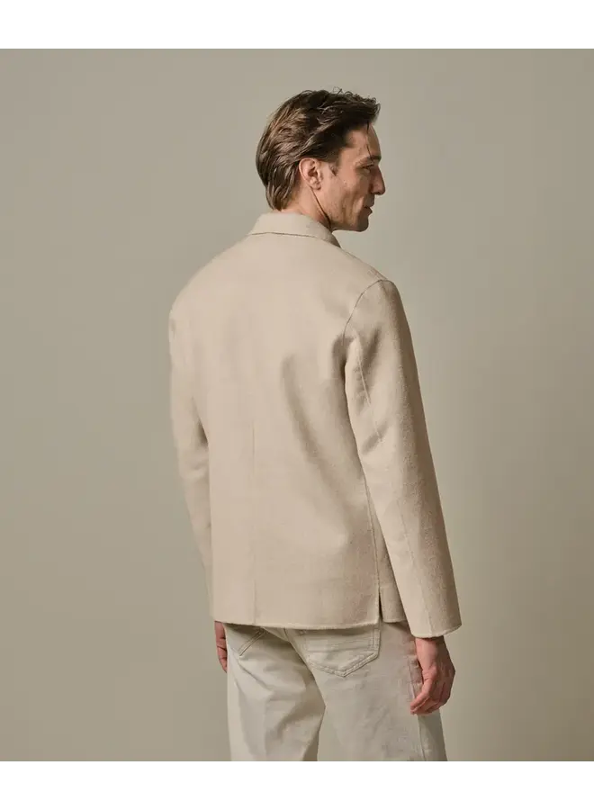 Profuomo Overshirt Wool Button L. Sand