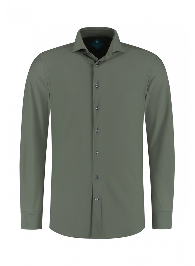 District Indigo Shirt Pique Performance Dark Green