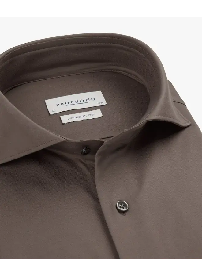 Profuomo Shirt Japanese Knitted   Rust