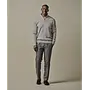 Profuomo Pullover Wol Blend Rib Half Zip Grey