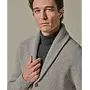 Profuomo Cardigan Shawl Collar Wol Blend L.Grey