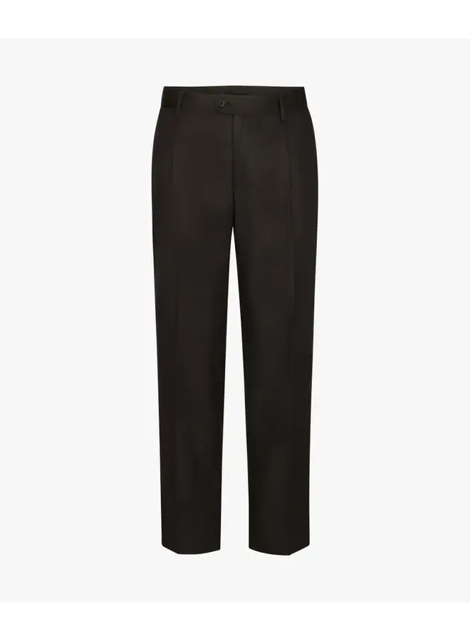 Profuomo Broek Chino Loose fit Linnen/cotton D. Brown