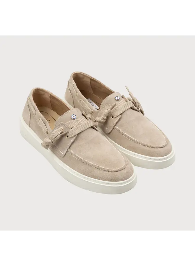 Blue Industry Bootschoen Marina Deck Velvety Suede Off-White/Beige