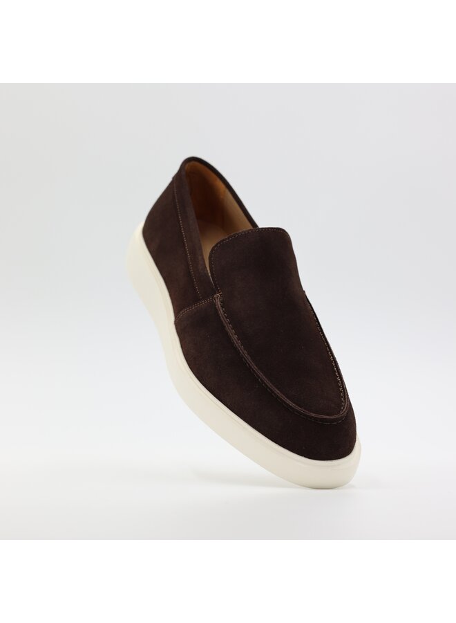 Melik Schoenen Loafer Suède Tulip D. Brown