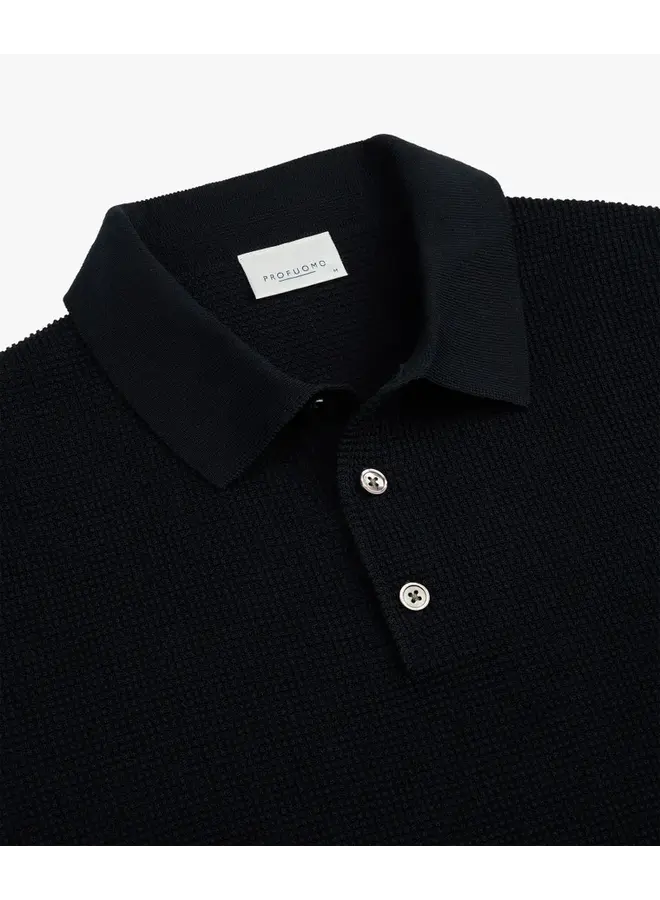 Profuomo Polo SS Wafel Navy