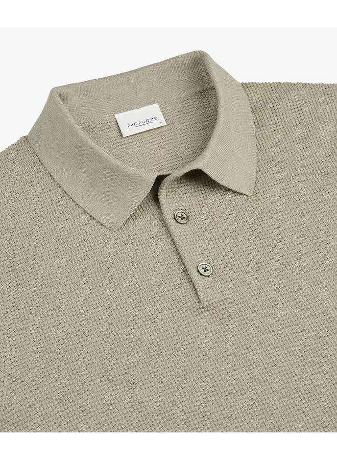 Profuomo Polo SS Wafel Beige