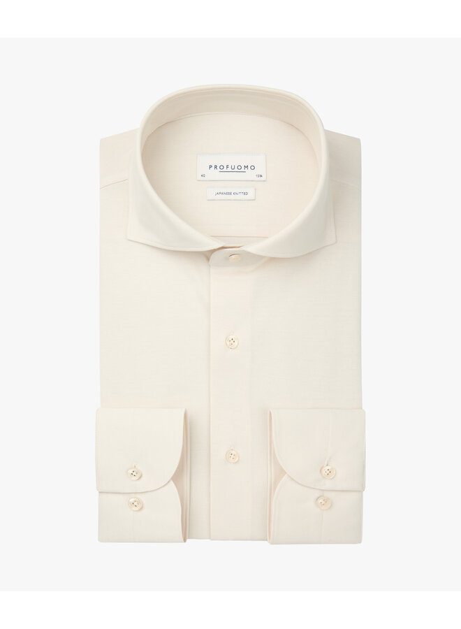 Profuomo Shirt Japanese Knitted Off-White