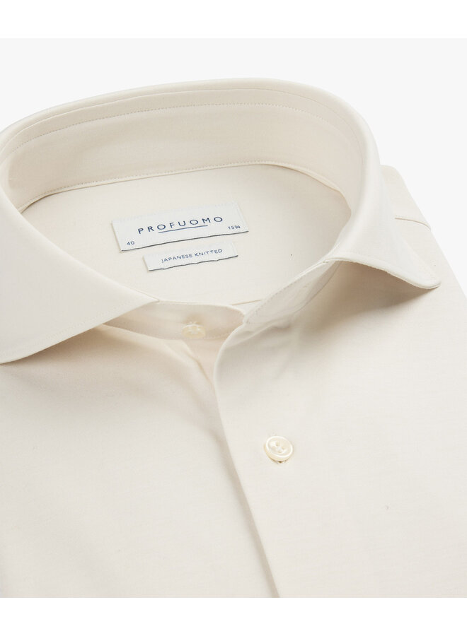 Profuomo Shirt Japanese Knitted Off-White