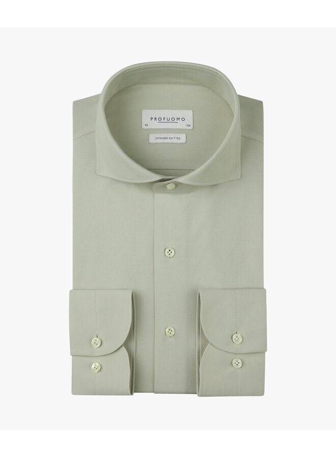 Profuomo Shirt Japanese Knitted Light Green