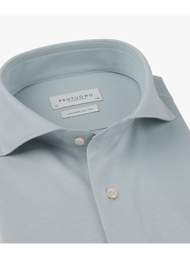 Profuomo Shirt Japanese Knitted Blue