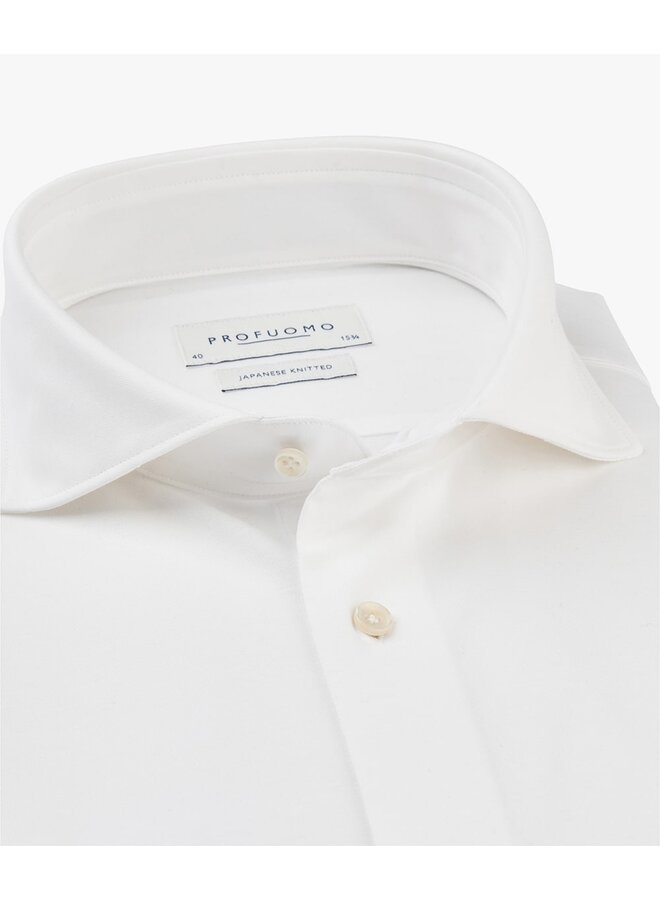 Profuomo Shirt Japanese knitted White