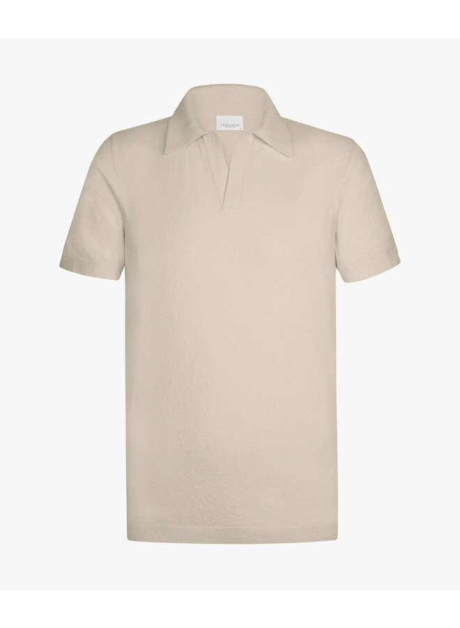 Profuomo Polo Open Collar Off-White