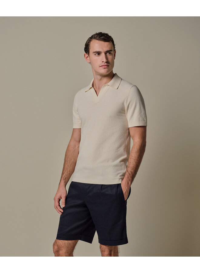 Profuomo Polo Open Collar Off-White