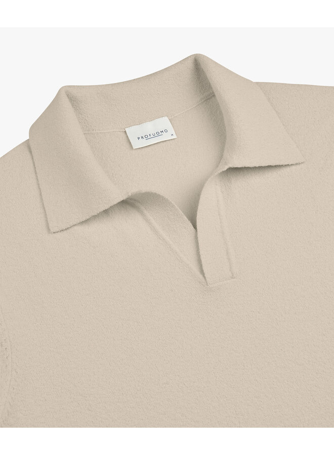 Profuomo Polo Open Collar Off-White