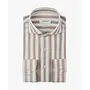 Profuomo Shirt X-Cutaway Japanese Linen Clay Striped