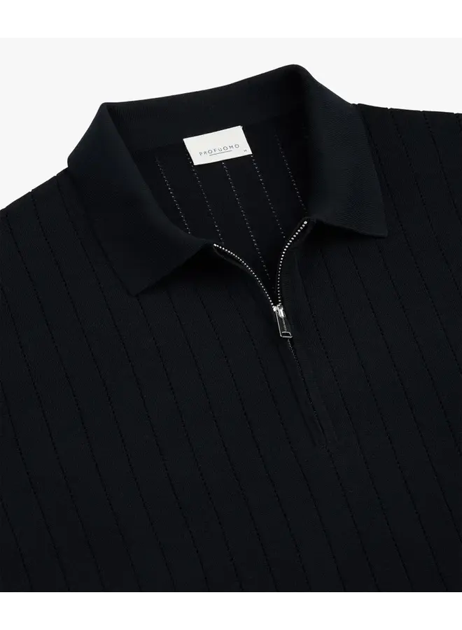Profuomo Polo Half Zip SS Navy