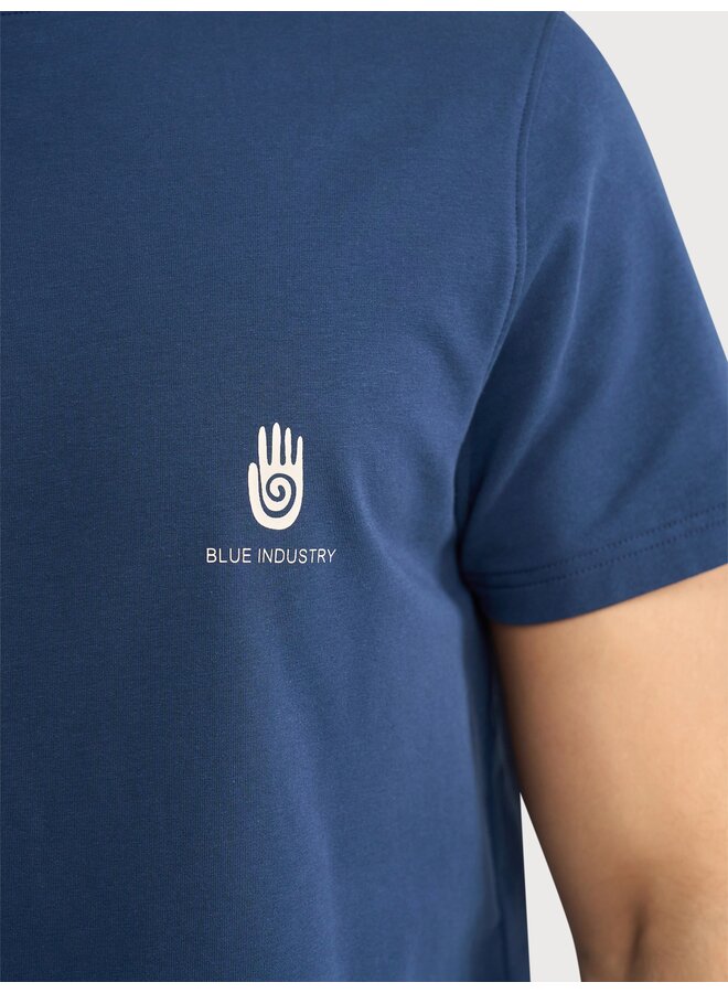 Blue Industry T-Shirt met Print(Back) Blue