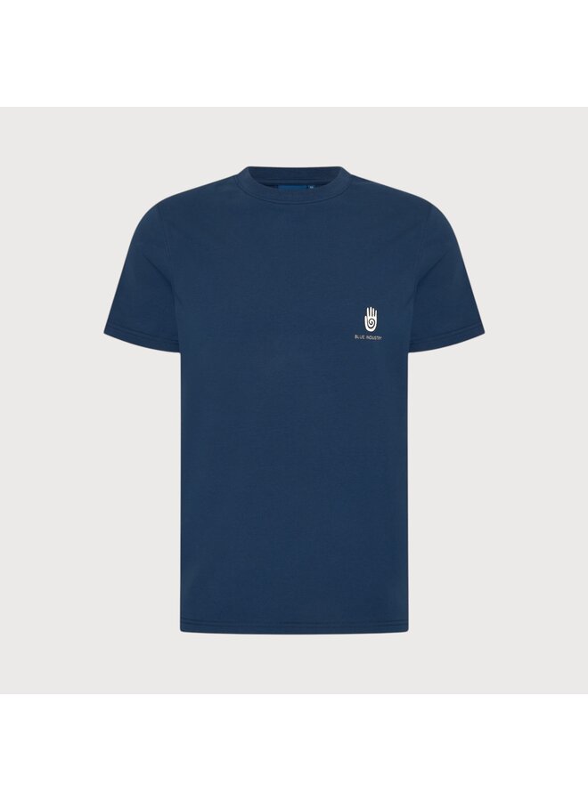 Blue Industry T-Shirt met Print(Back) Blue