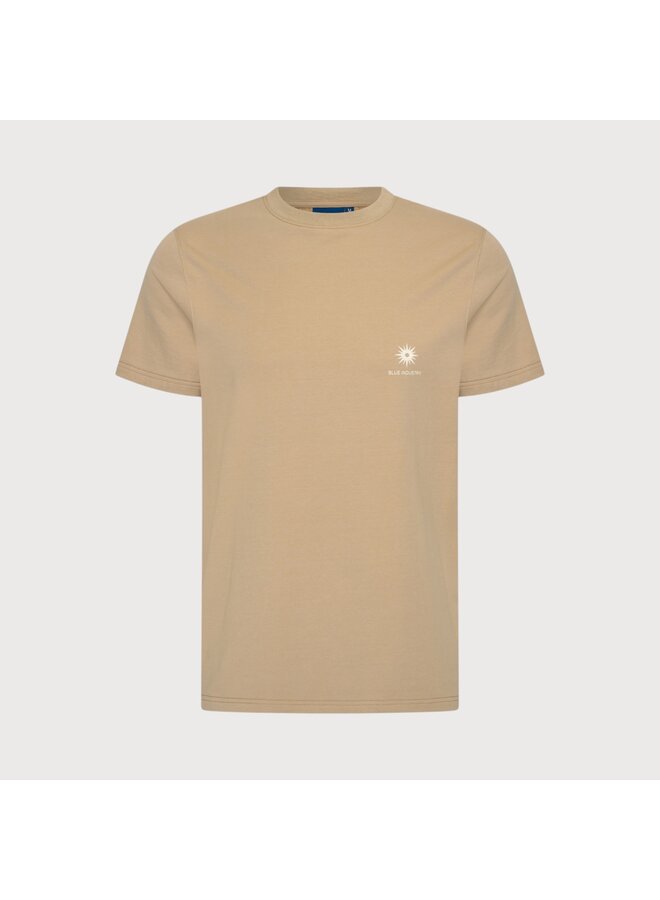 Blue Industry T-Shirt Print (Back) Beige/L.Taupe