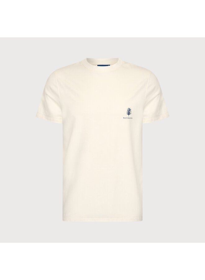 Blue Industry T-Shirt Print (Back) Off-White