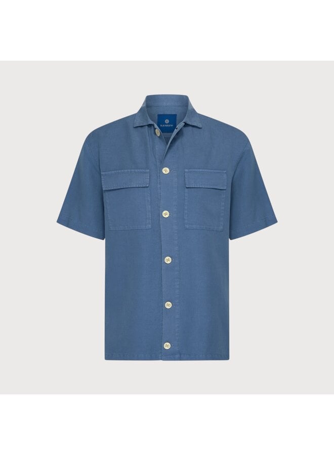Blue Industry Overshirt Short Sleeve Blue