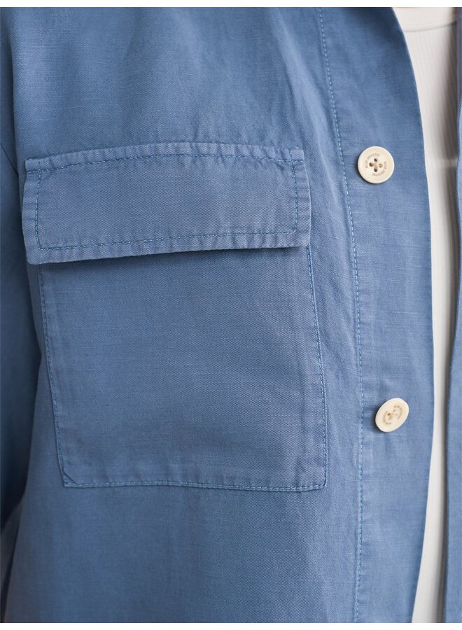 Blue Industry Overshirt Short Sleeve Blue