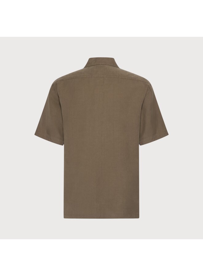 Blue Industry Overshirt Short Sleeve Brown