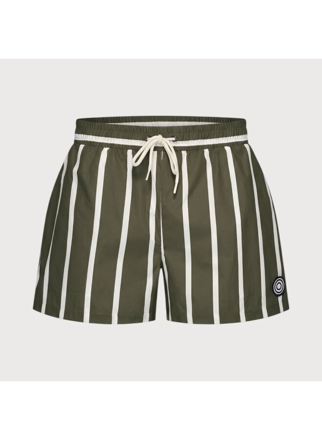 Blue Industry Swimshort Stripe Brown