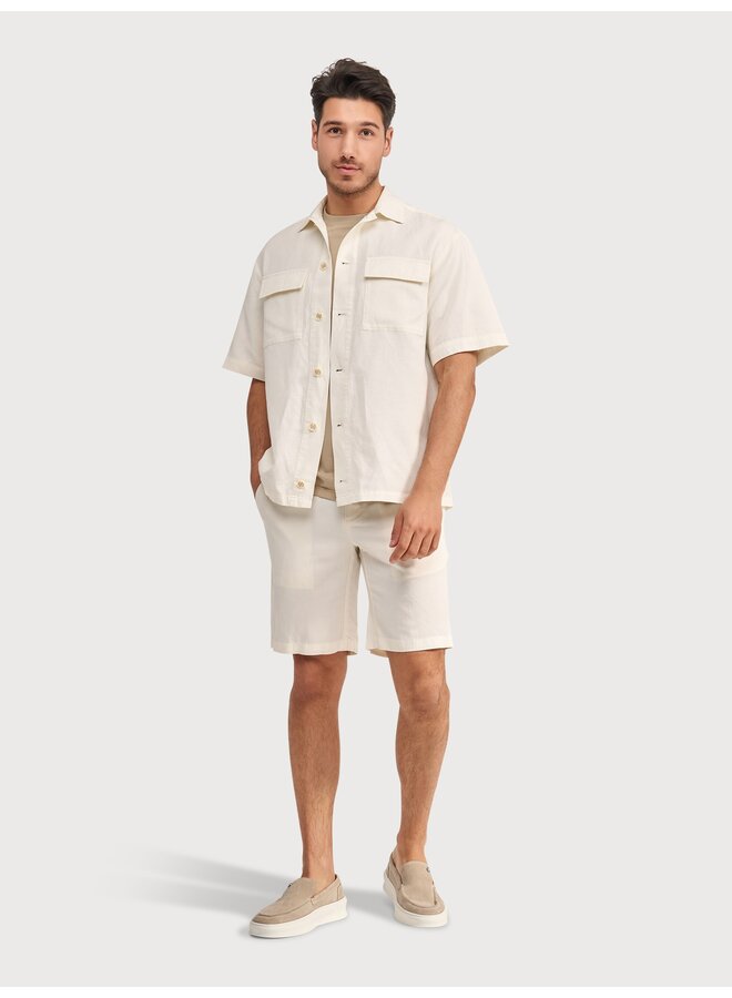 Blue Industry Overshirt Short Sleeve Off-White