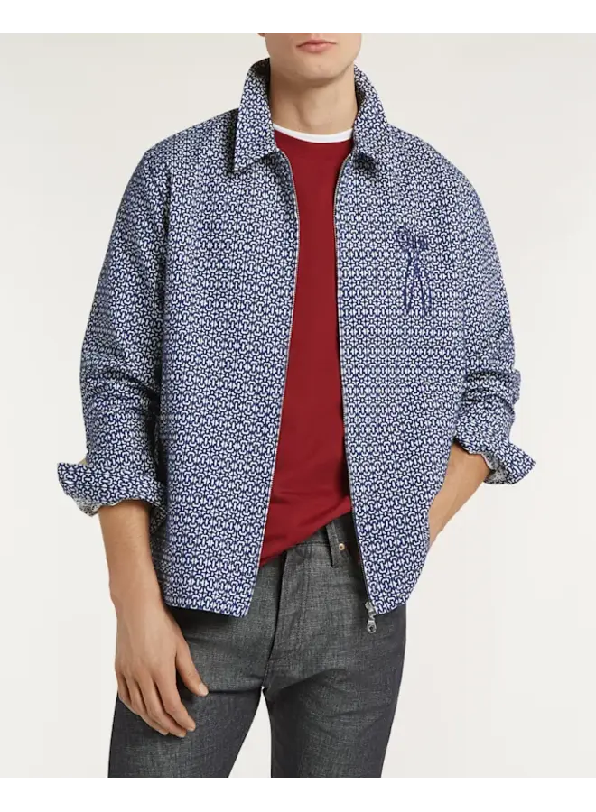 Denham Overshirt Patchi Zip Navy