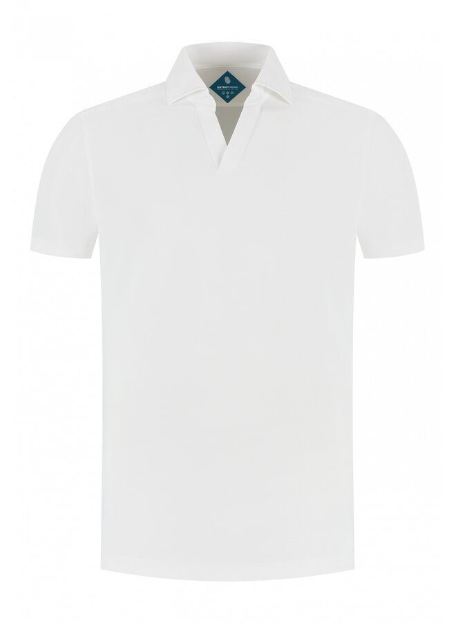 District Polo Open Collar White